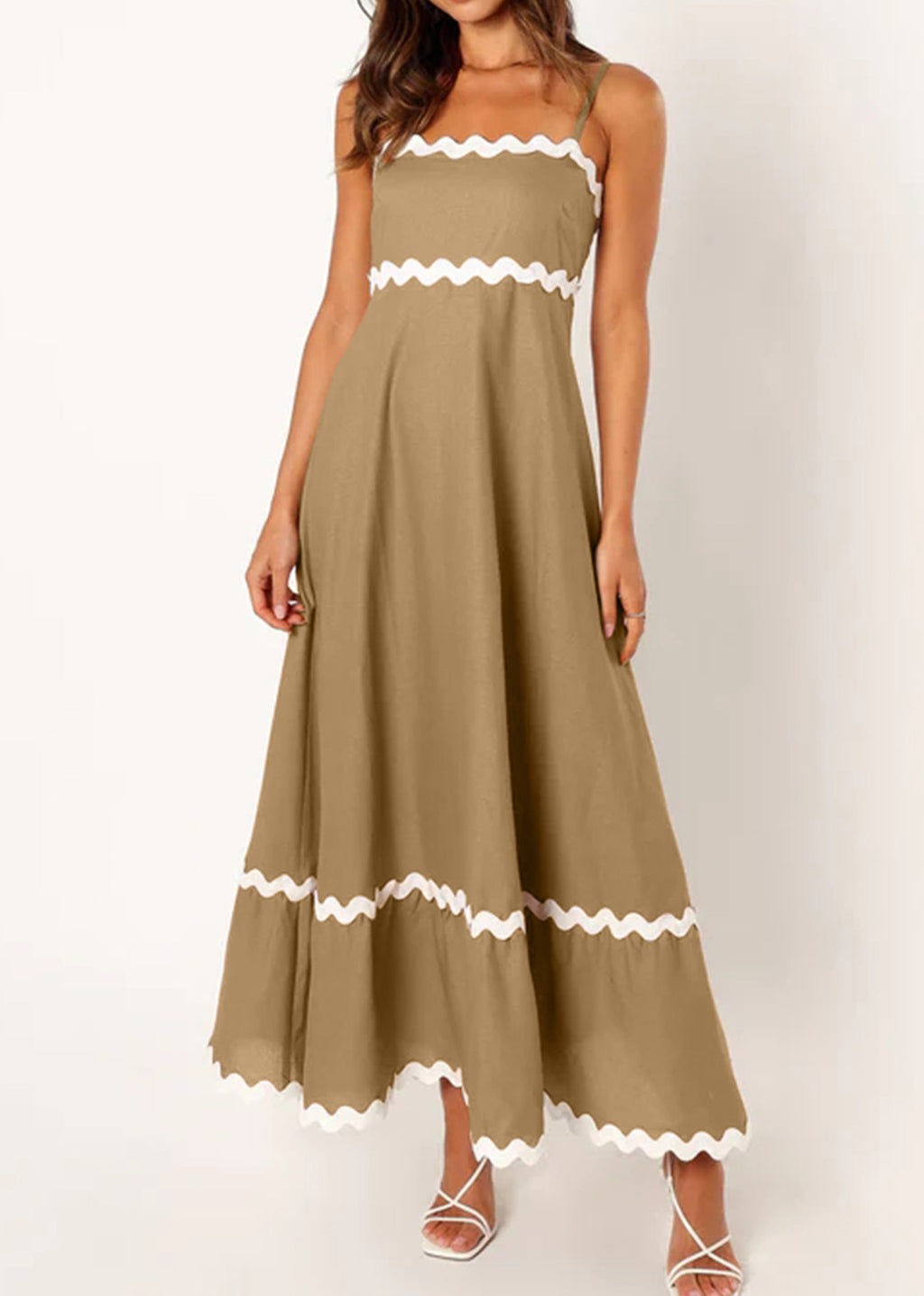 White Lace Stitching Elegant Strapless Tube Top Long Dress