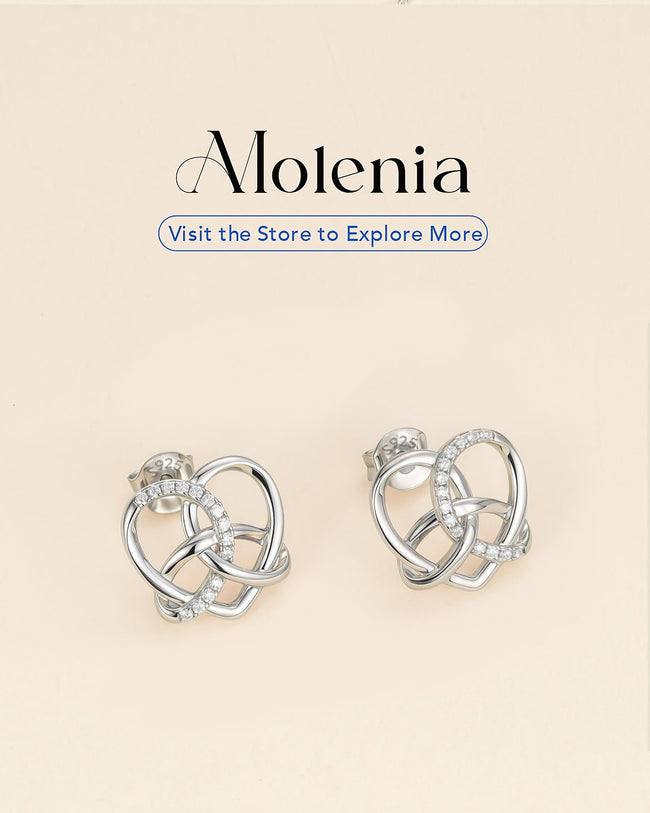 Celtic Heart Knot Stud Earrings Main Image