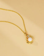 Crab Pearl Pendant Necklace