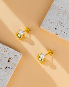 Crab Pearl Stud Earrings