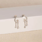 Crystal Moon & Star Earrings