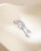 Crystal Moon & Star Earrings