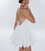 Halter Backless Dress With Laces