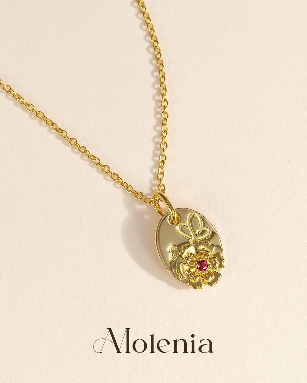 October Birthstone & Birth Flower Necklace