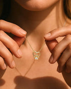 Dog Cat Paw Print Memorial Necklace