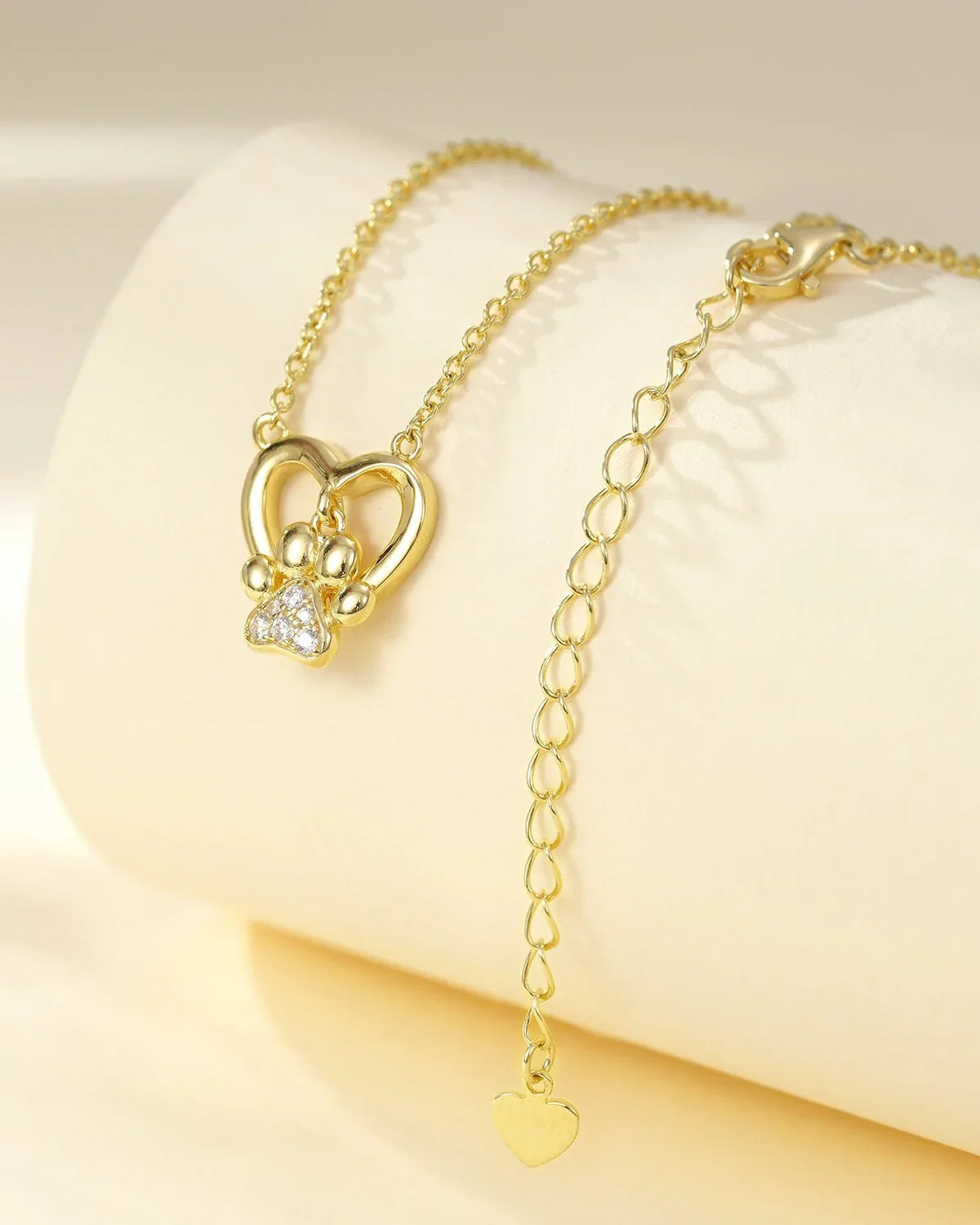 Dog Cat Paw Print Memorial Necklace