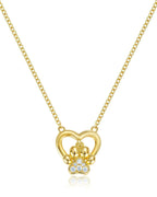 Dog Cat Paw Print Memorial Necklace