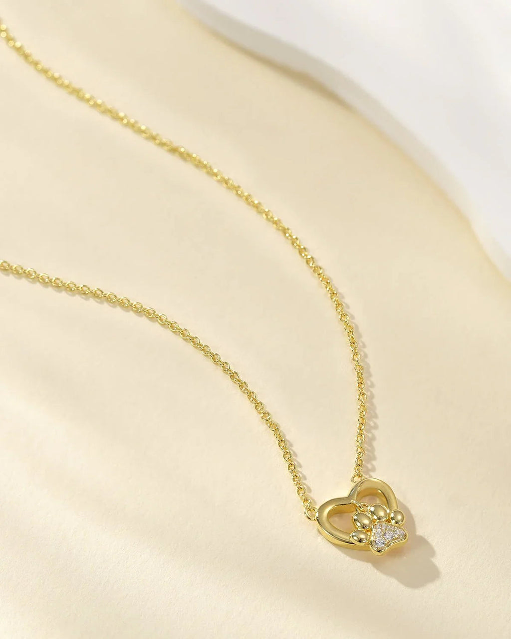 Dog Cat Paw Print Memorial Necklace