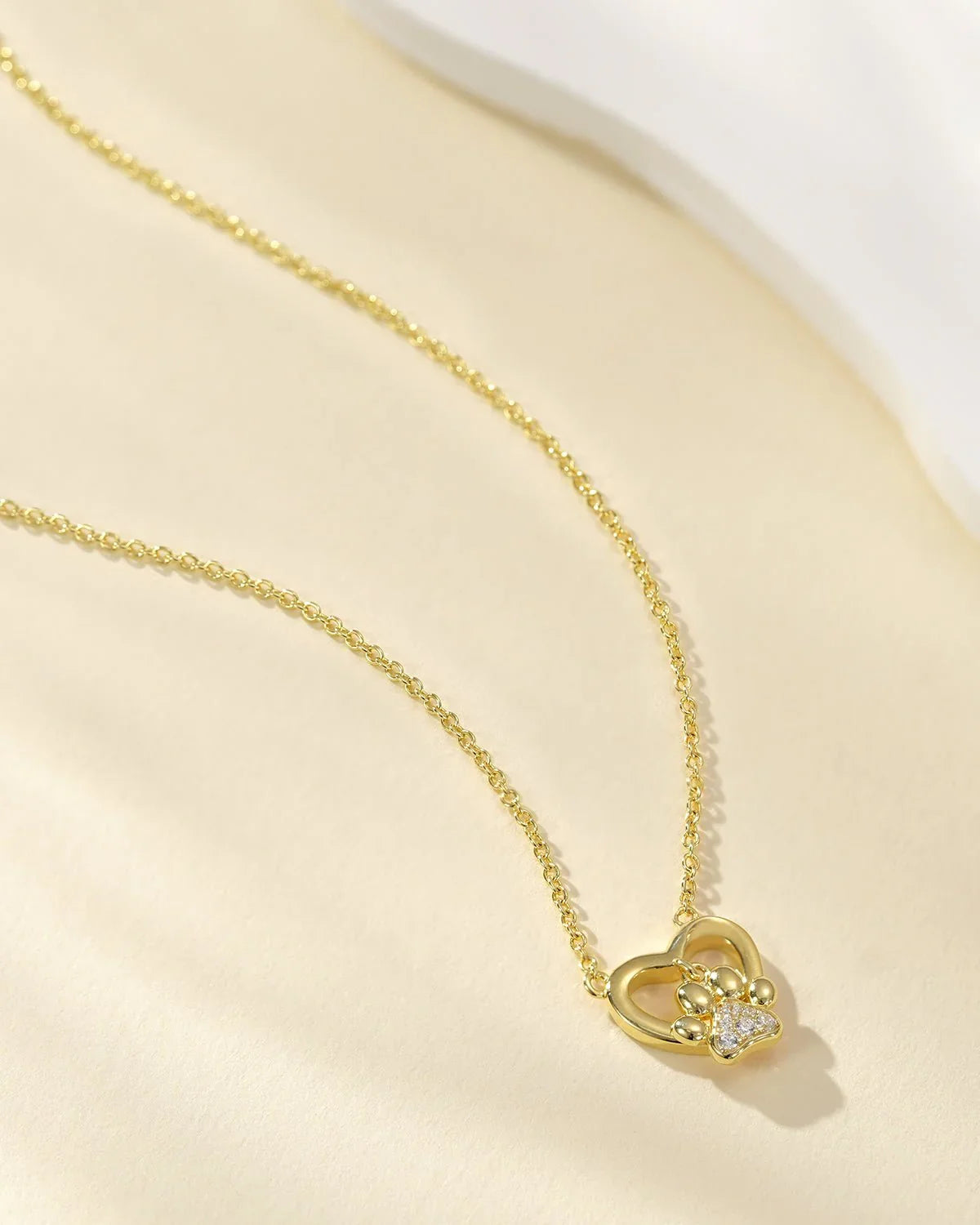 Dog Cat Paw Print Memorial Necklace