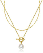 Double Layer Toggle Pearl Necklace