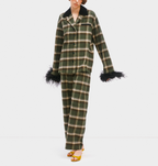 Emerald Check Cotton Flannel Suit