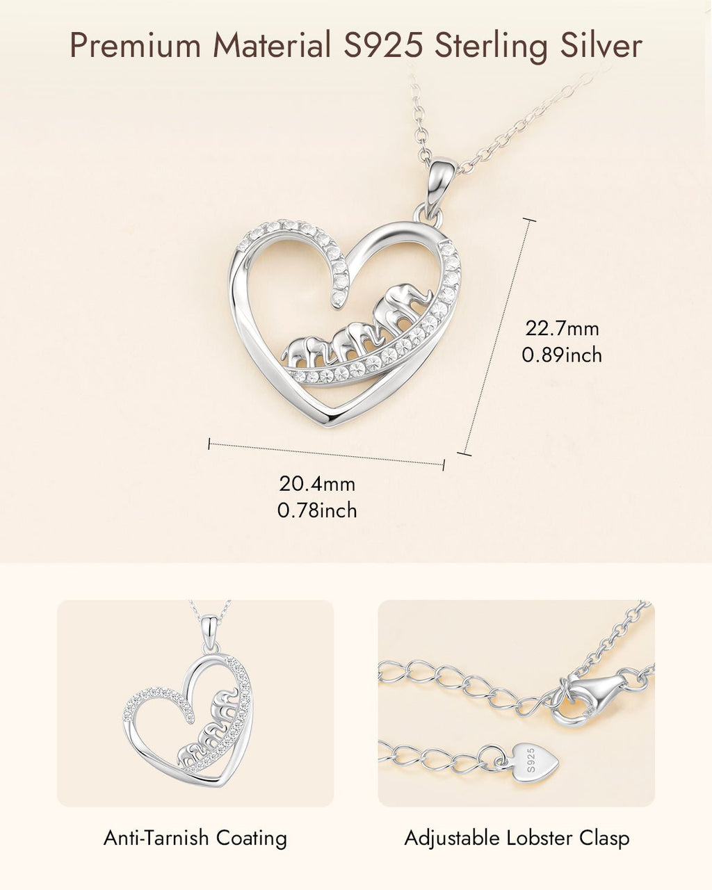 Elephant Family Necklace