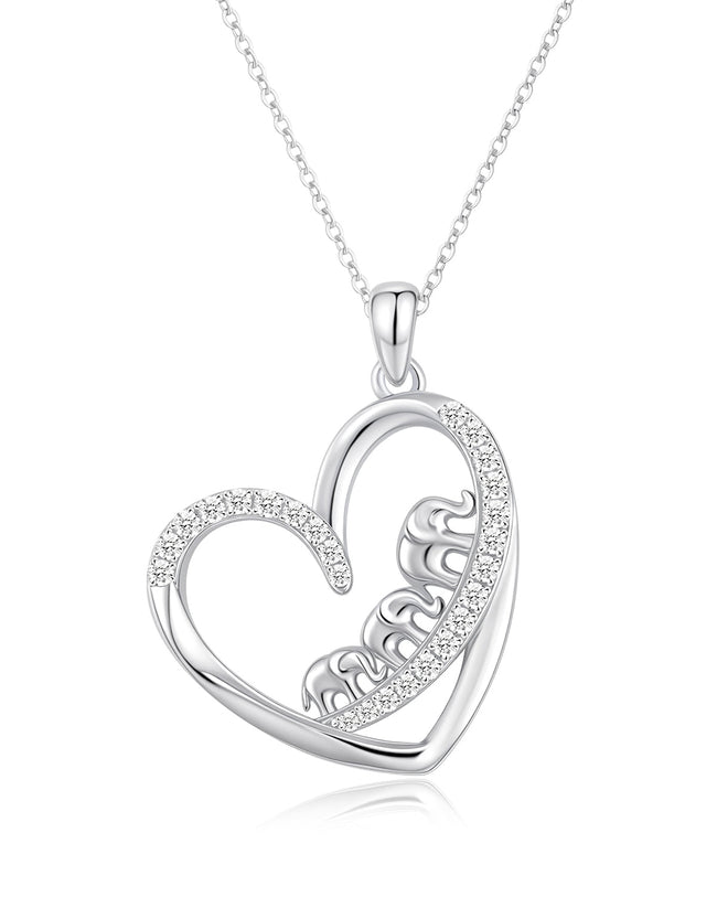 Elephant Family Necklace Hover Image