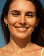 Enamel Paperclip Stud Earrings