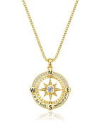 Engravable Compass Necklace