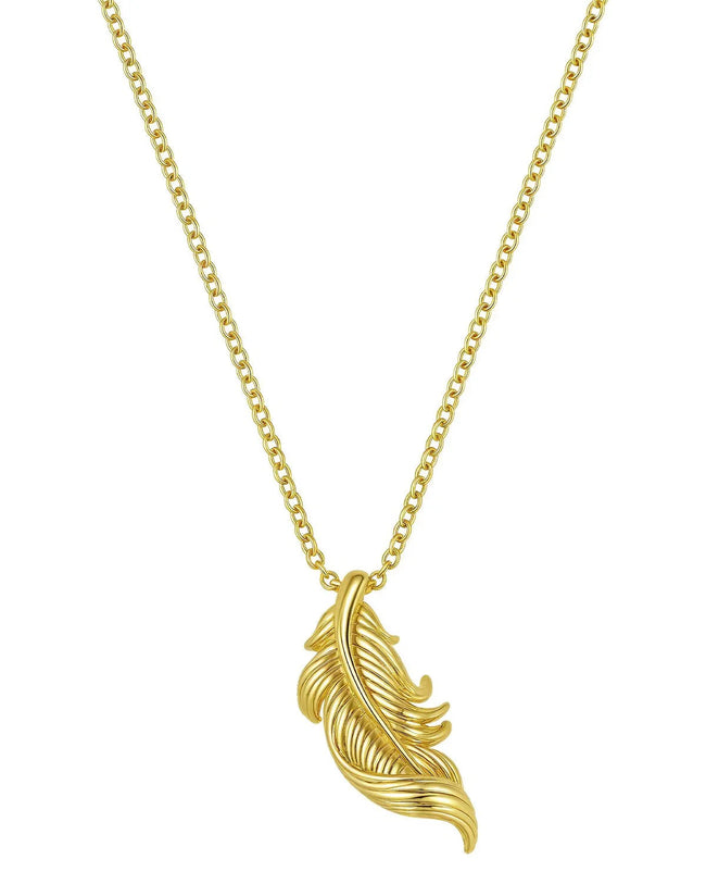 Feather Pendant Necklace Hover Image