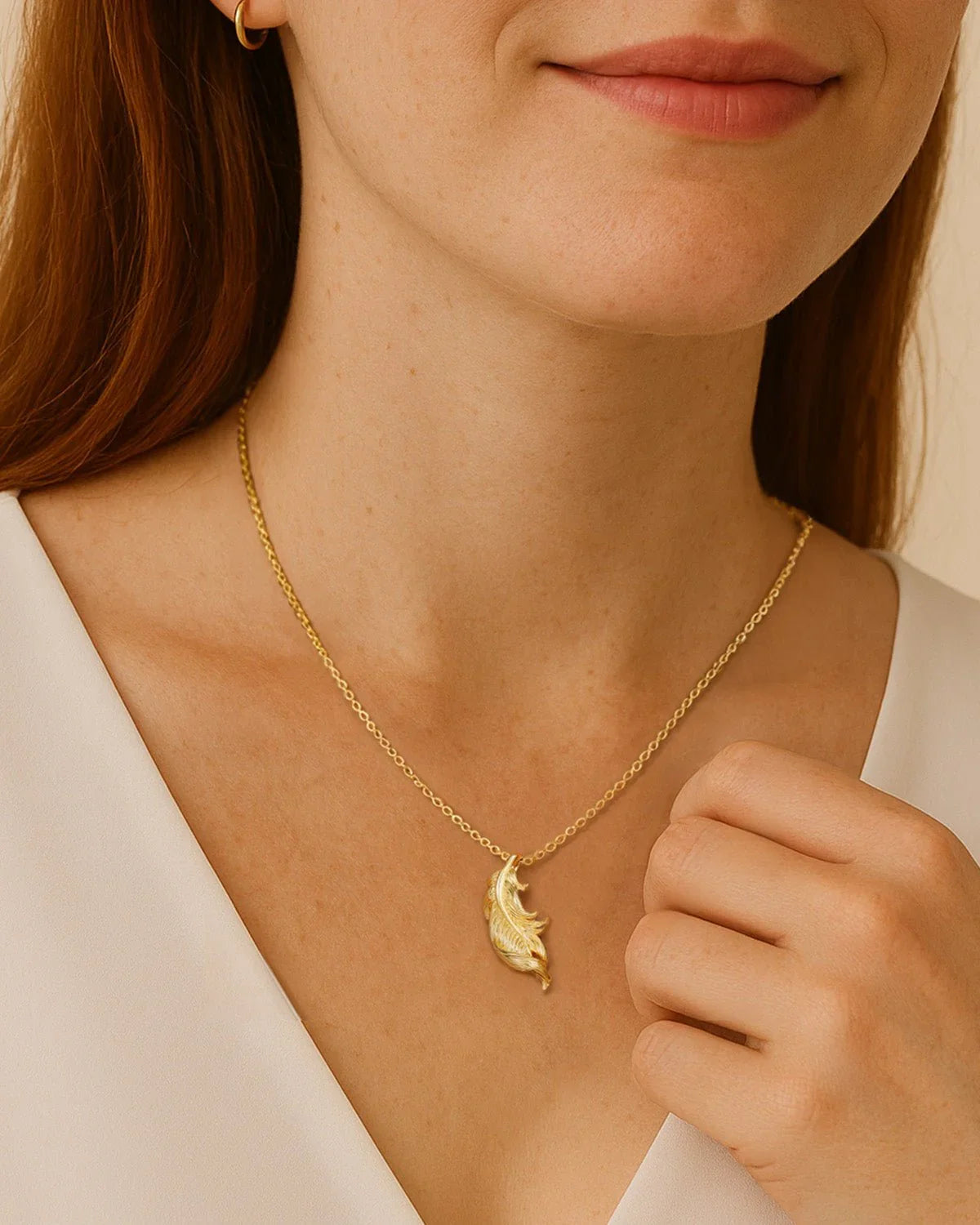 Feather Pendant Necklace