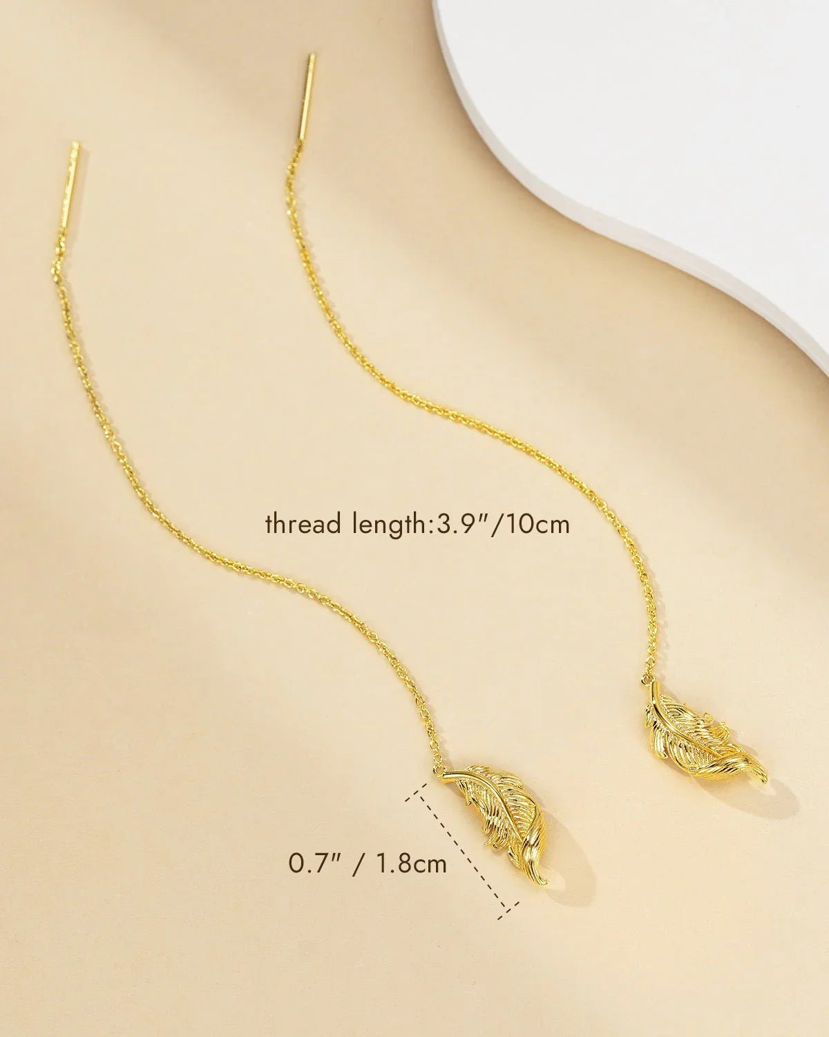 Feather Threader Earrings