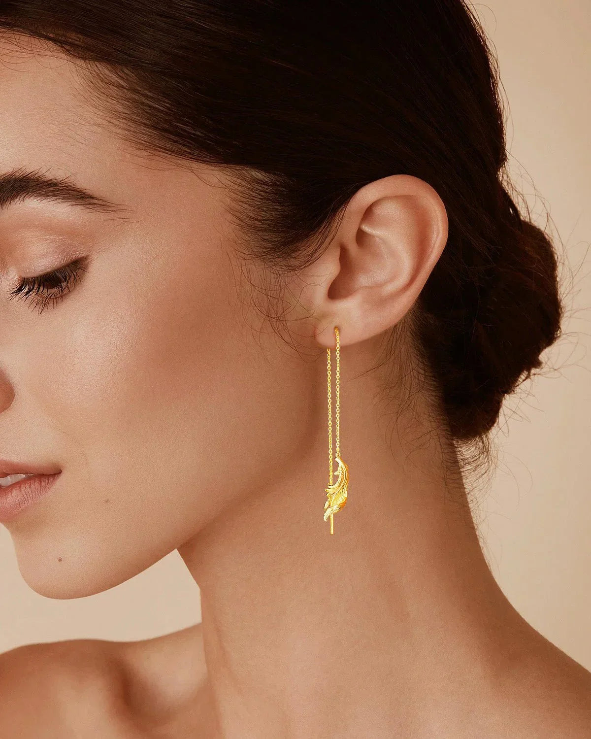 Feather Threader Earrings