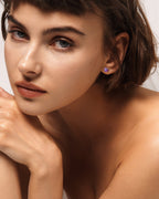 Flat Back Birthstone Stud Earrings