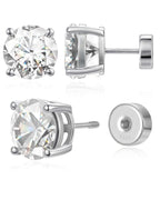 Flat Back Birthstone Stud Earrings