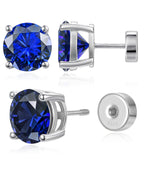 Flat Back Birthstone Stud Earrings
