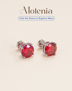 Flat Back Birthstone Stud Earrings