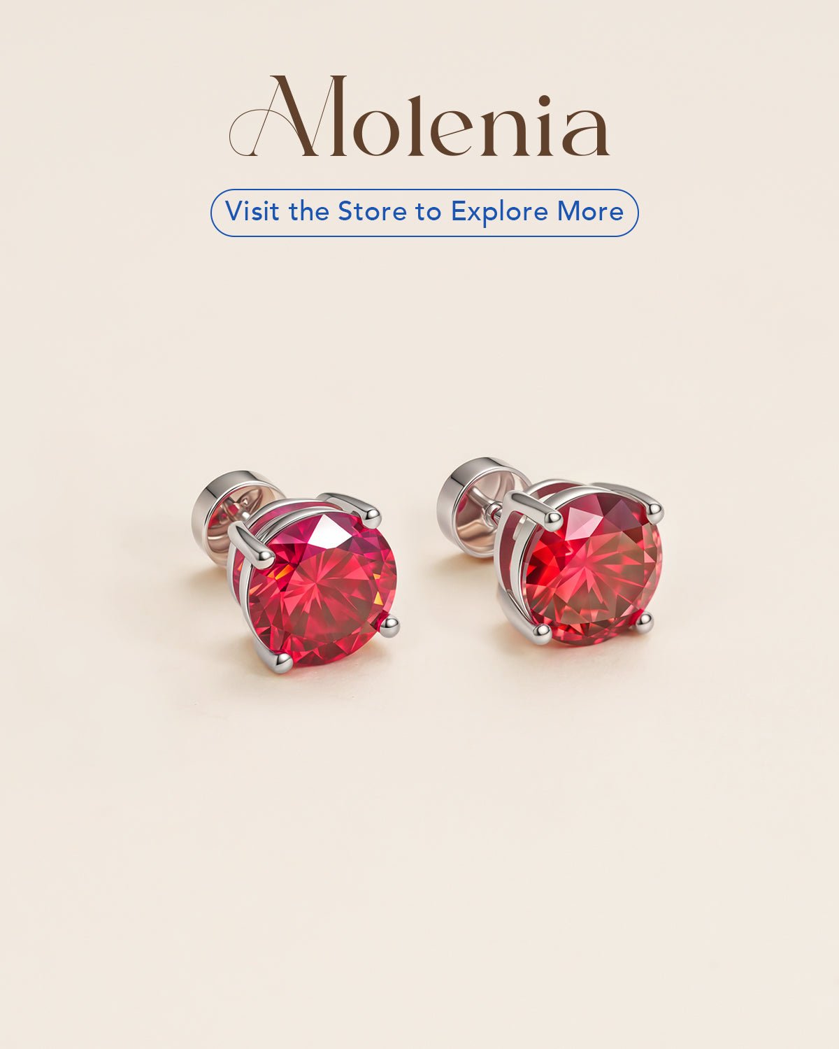 Flat Back Birthstone Stud Earrings