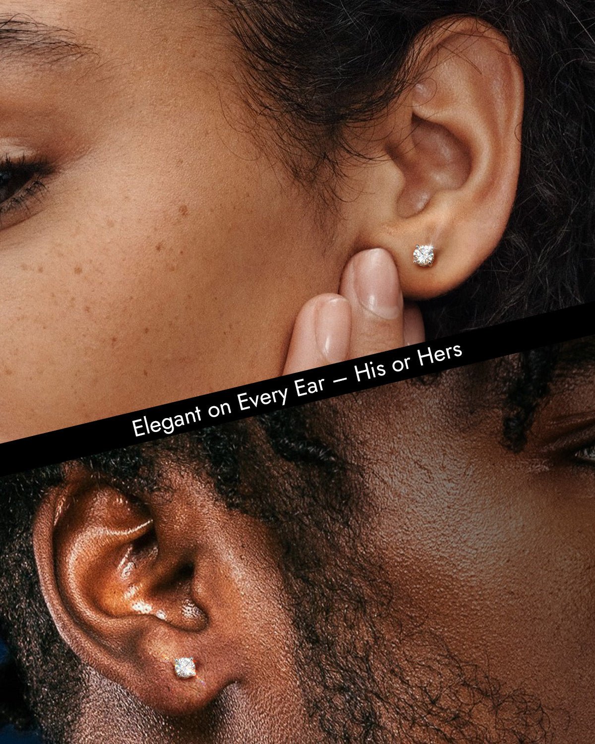 Flat Back Moissanite Stud Earrings