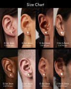 Flat Back Moissanite Stud Earrings