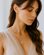 Flip Heart Pearl Pendant Necklace