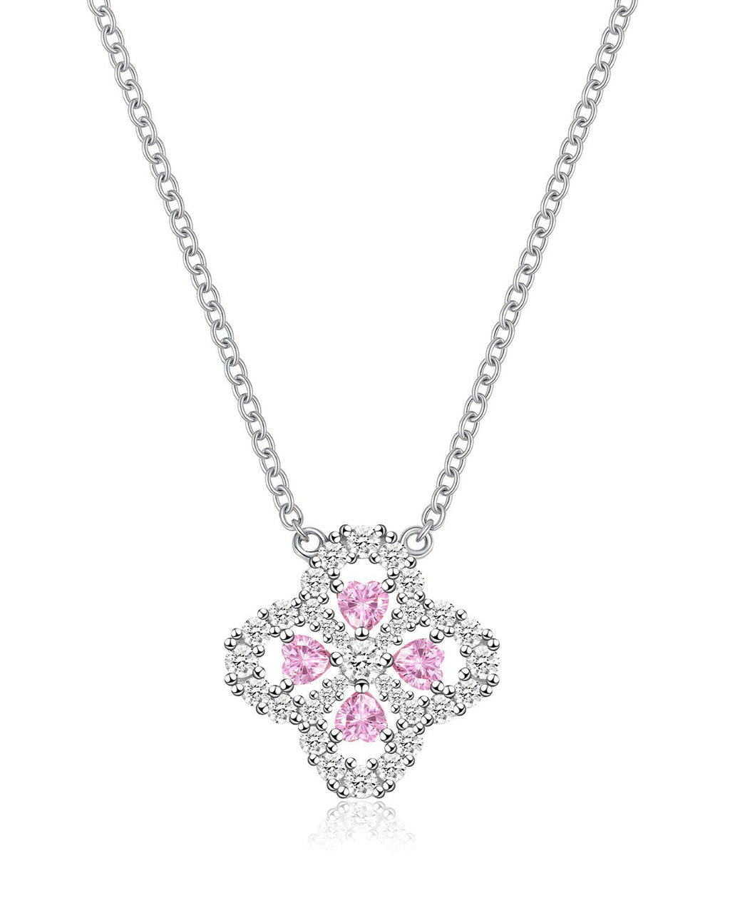 Four Leaf Clover Birthstone Necklace