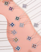 Four Leaf Clover Birthstone Necklace