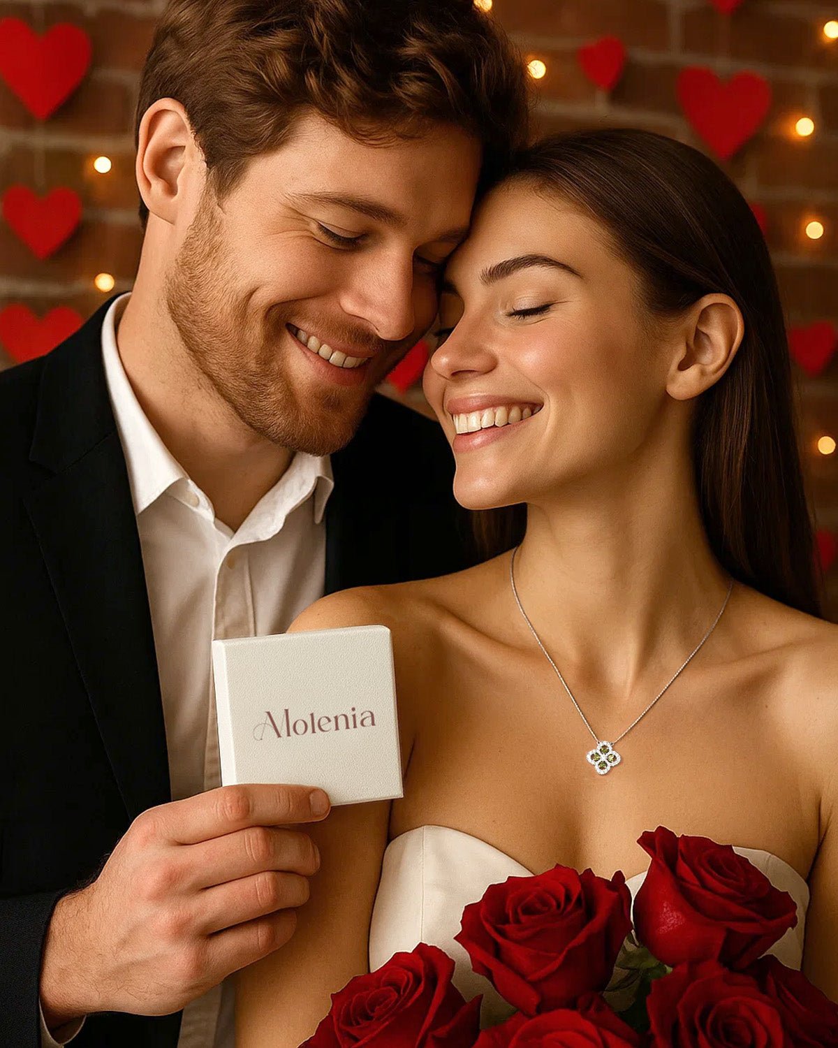 Four Leaf Clover Birthstone Necklace