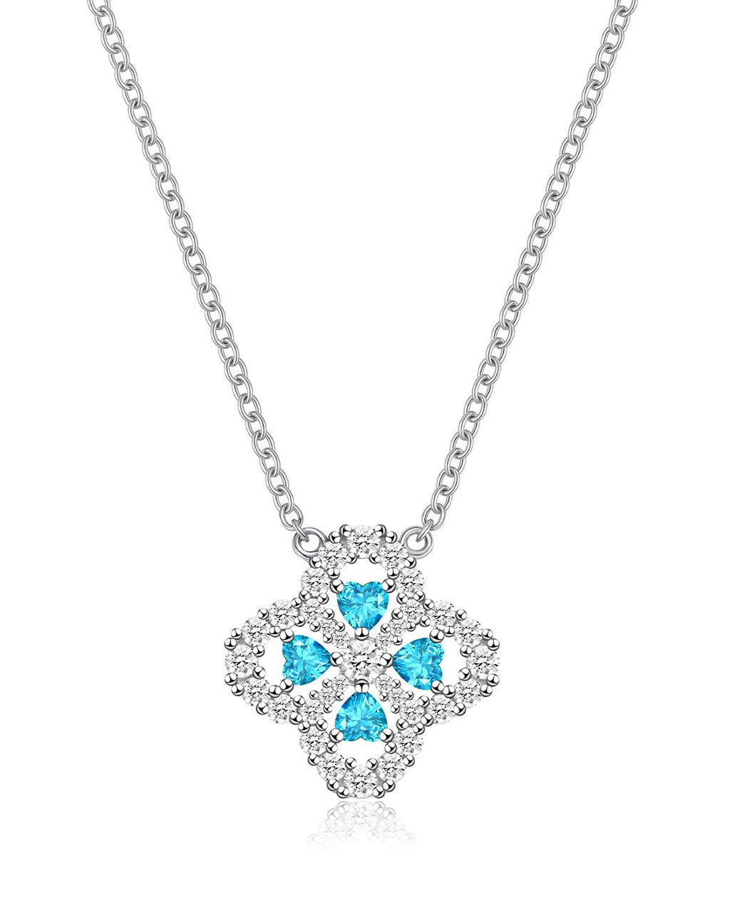 Four Leaf Clover Birthstone Necklace