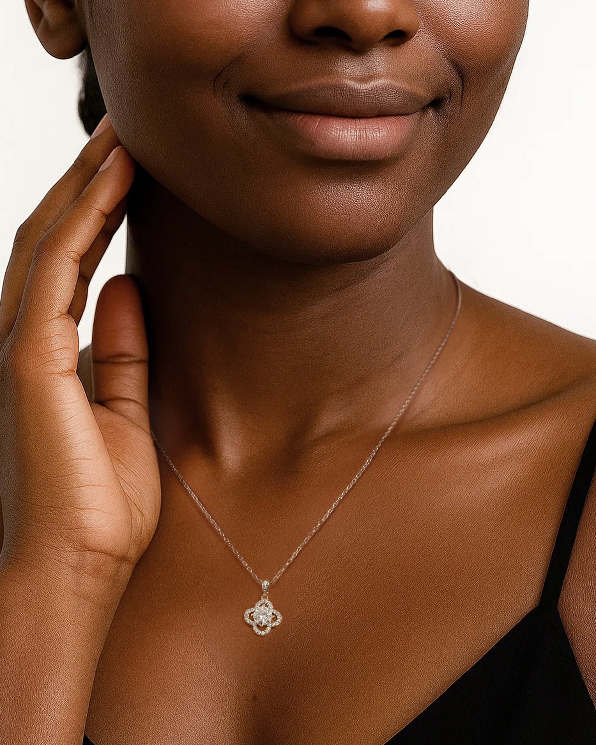 Four Leaf Clover Moissanite Necklace