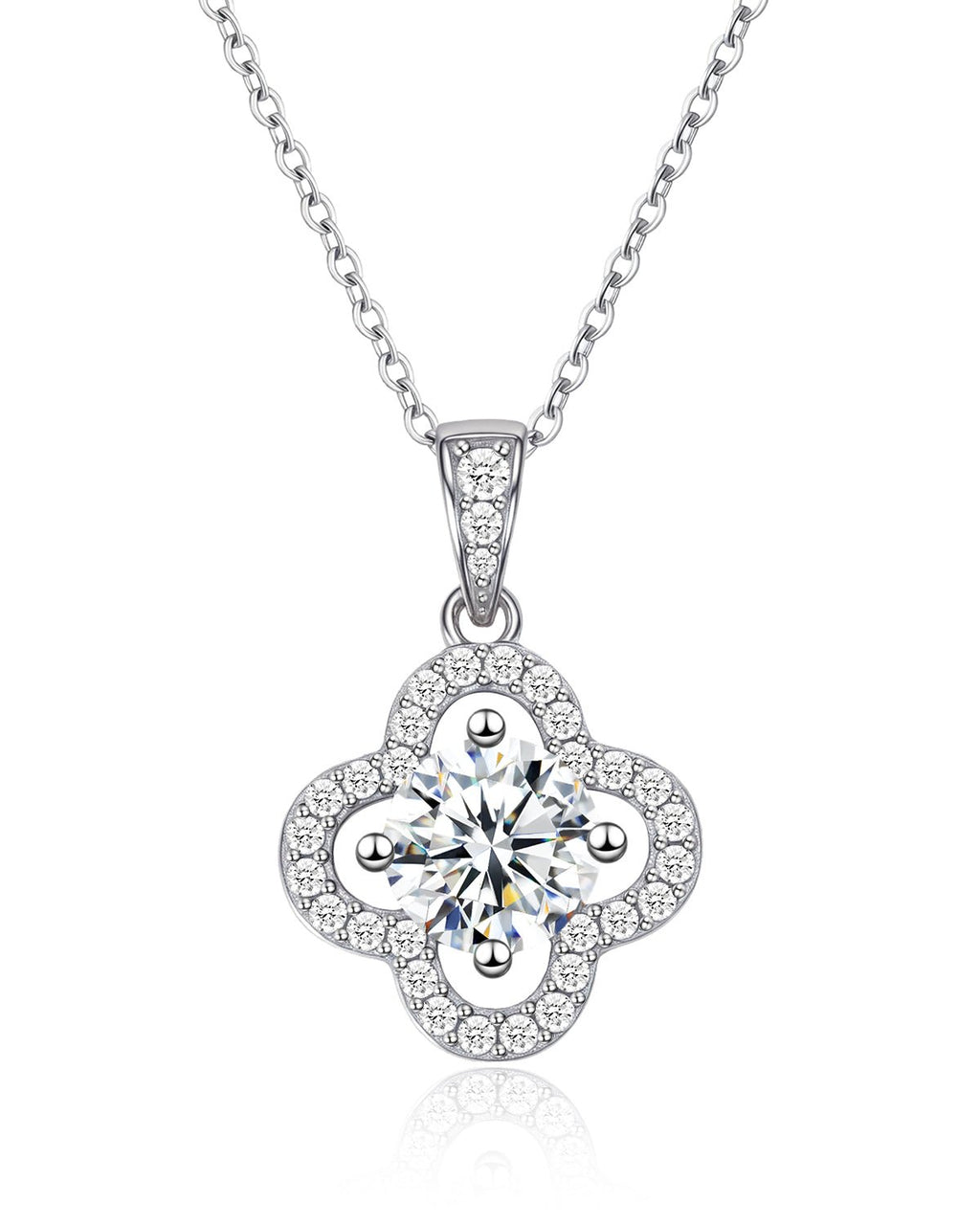 Four Leaf Clover Moissanite Necklace