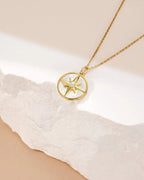 Gold Compass Necklace