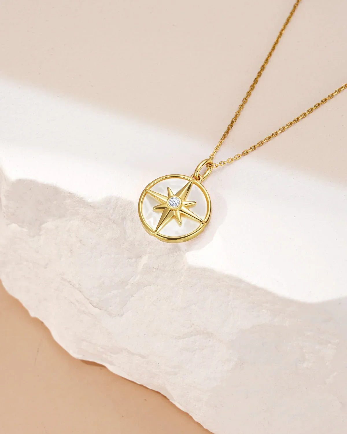 Gold Compass Necklace