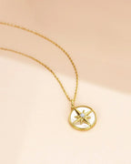 Gold Compass Necklace