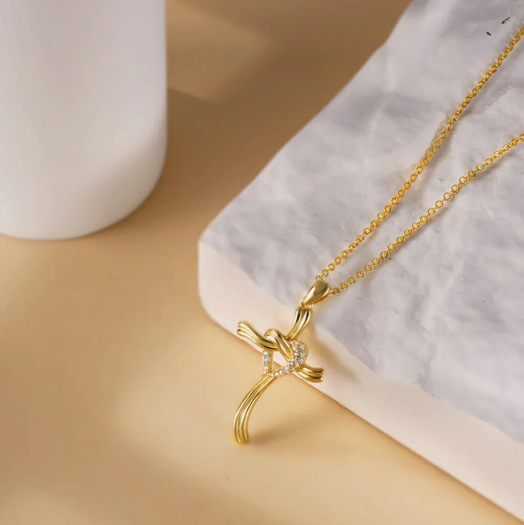 Gold Cross Pendant Necklace