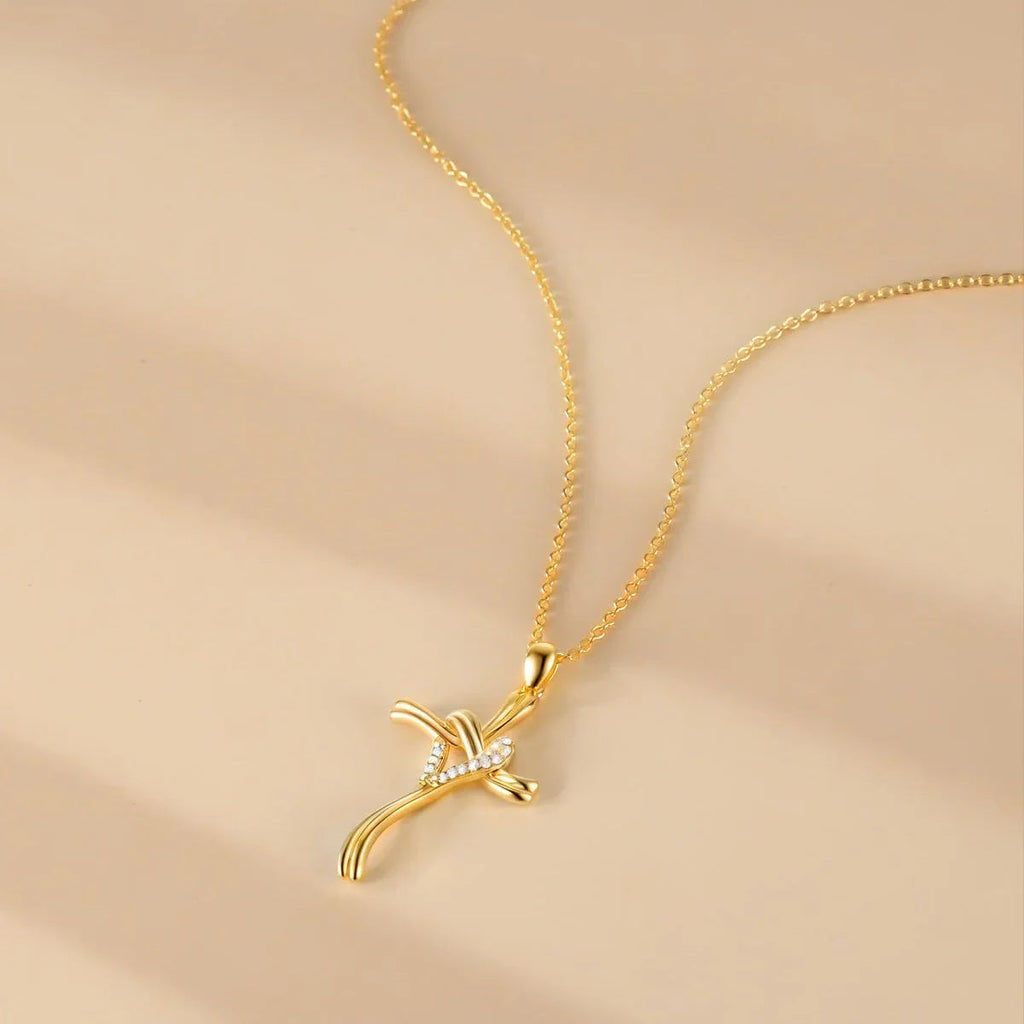 Gold Cross Pendant Necklace