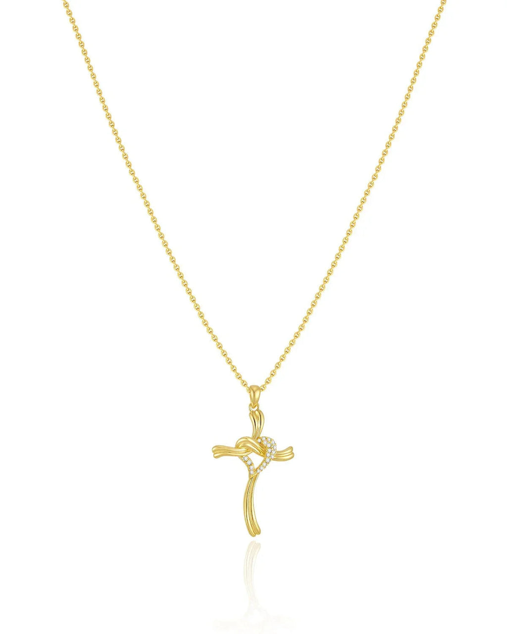 Gold Cross Pendant Necklace