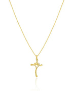 Gold Cross Pendant Necklace