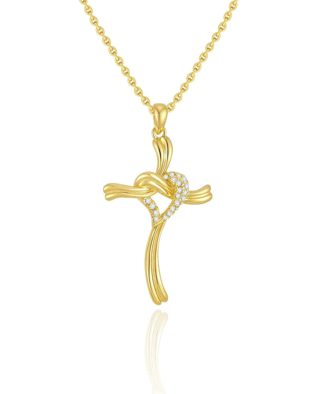 Gold Cross Pendant Necklace