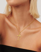 Gold Cross Pendant Necklace