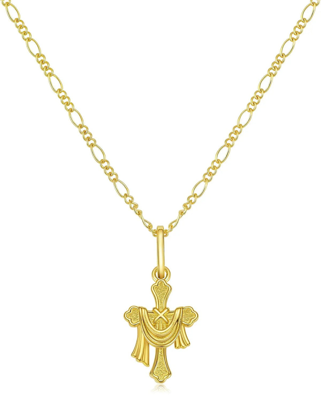 Gold Resurrection Cross Necklace