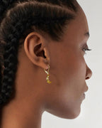 Gold Star & Moon Dangle Earrings-Celestial Jewelry for Women