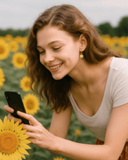 Gold Sunflower Earrings with Moonstone