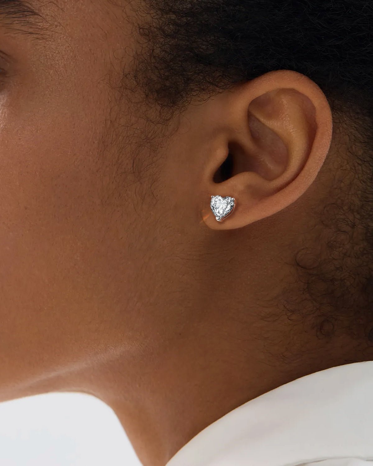 Heart Birthstone Flat Back Earrings